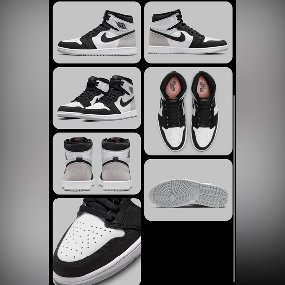 Air Jordan 1 High OG White Black Bleached Coral Stage Haze 555088-108 Size 8 Men - Picture 5 of 5